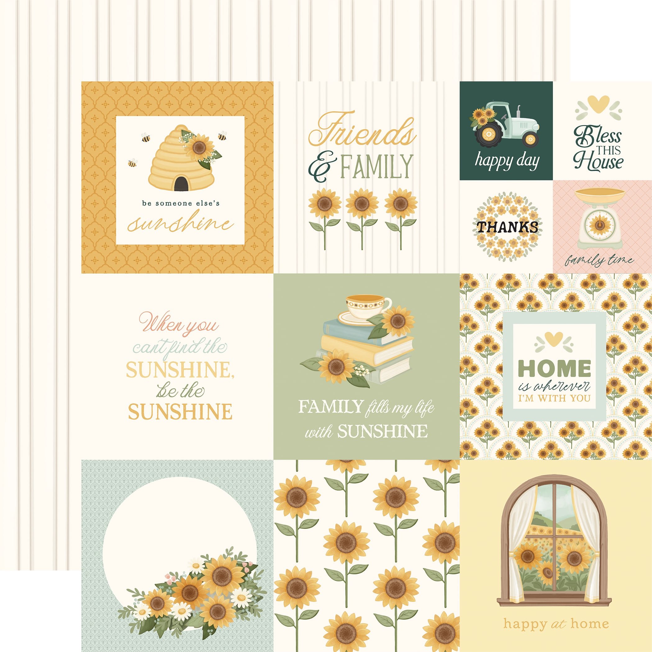 Carta Bella Home Sweet Home 12" x 12" Paper 4x4 Journaling Cards