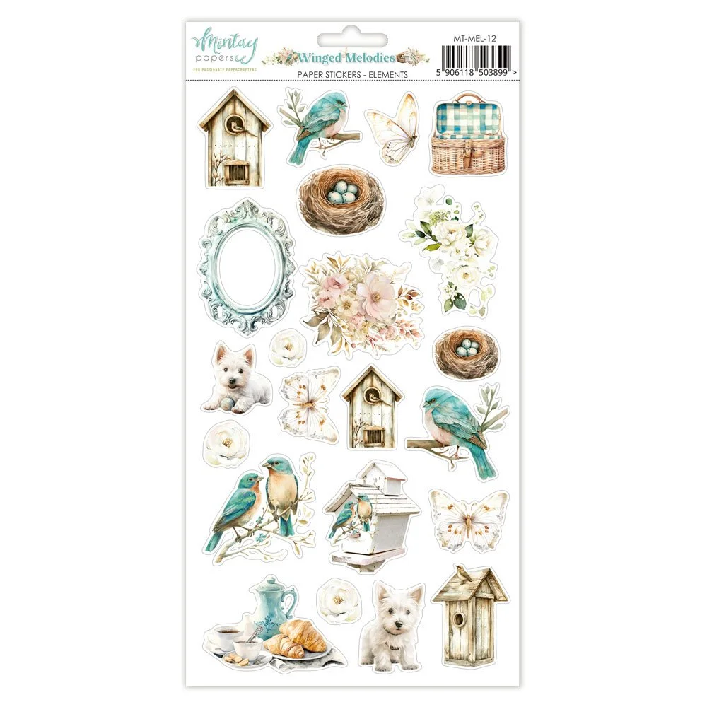 Mintay Winged Melodies 6" x 12" Element Stickers
