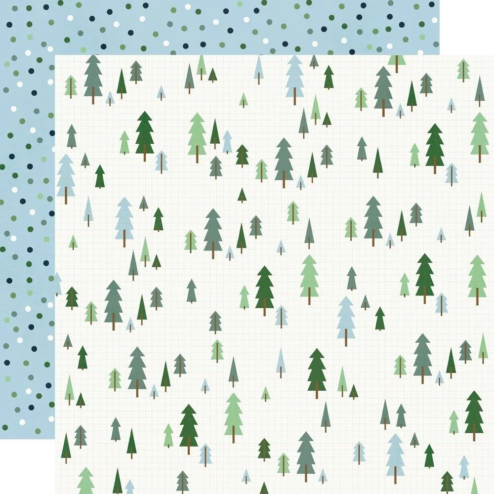 Simple Stories Simple Vintage Flannel Season 12" x 12" Paper Frosted Fun