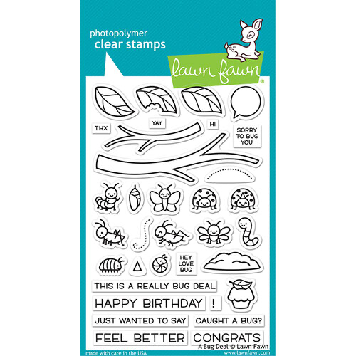 Lawn Fawn - Clear Photopolymer Stamps - A Bug Deal - LF2221