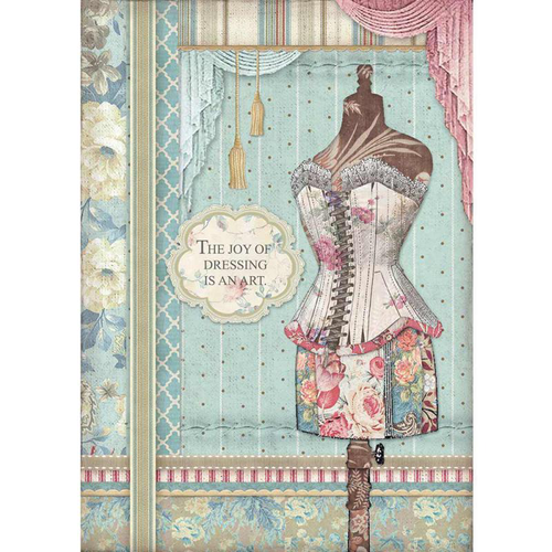 Stamperia Rice Paper Sheet A4-Grand Hotel Cards Stamperia Rice Paper Sheet A4-Grand Hotel Cards
