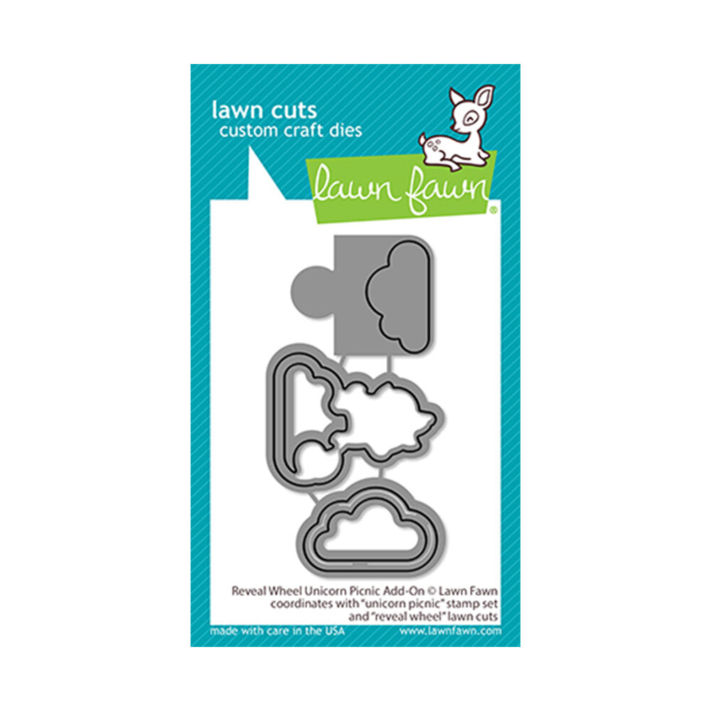 Lawn Fawn - Lawn Cuts - Dies - Reveal Wheel Unicorn Picnic Add-On
