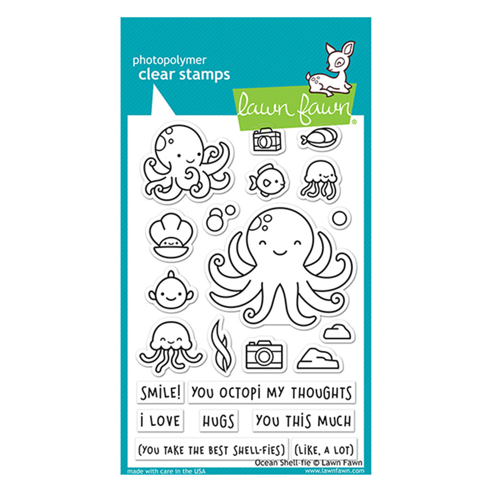 Lawn Fawn - Clear Photopolymer Stamps - Ocean Shell-fie