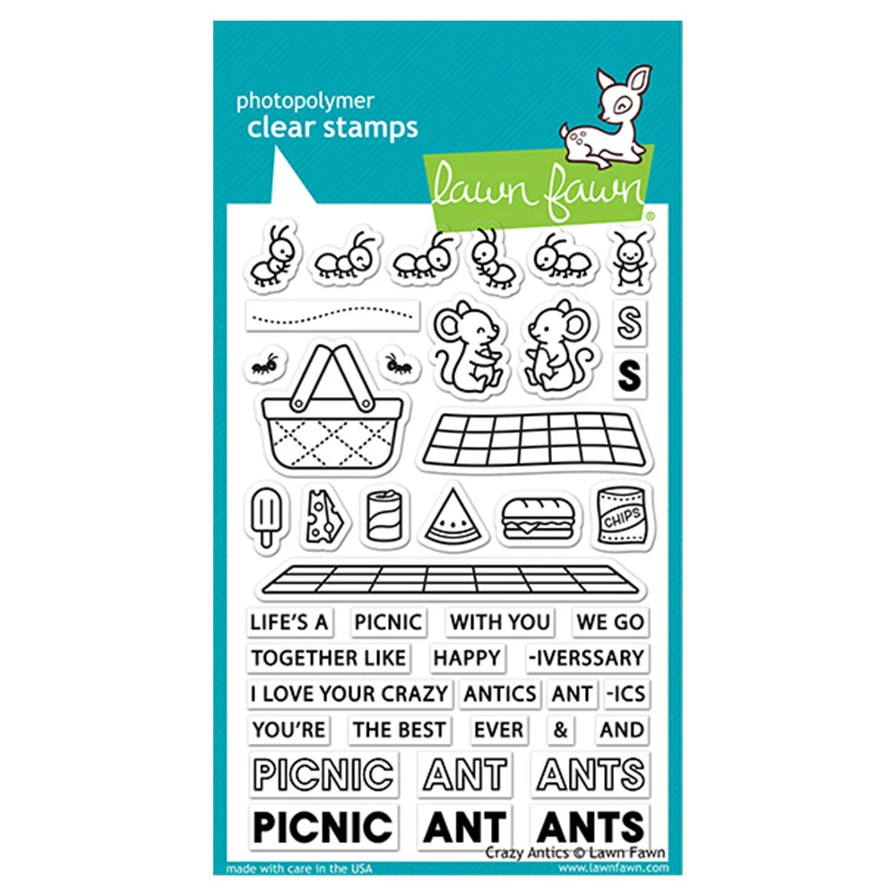Lawn Fawn - Clear Photopolymer Stamps - Crazy Antics