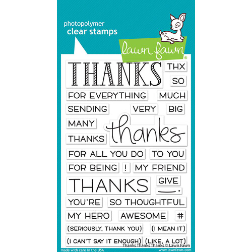 Lawn Fawn - Clear Photopolymer Stamps - Thanks Thanks Thanks