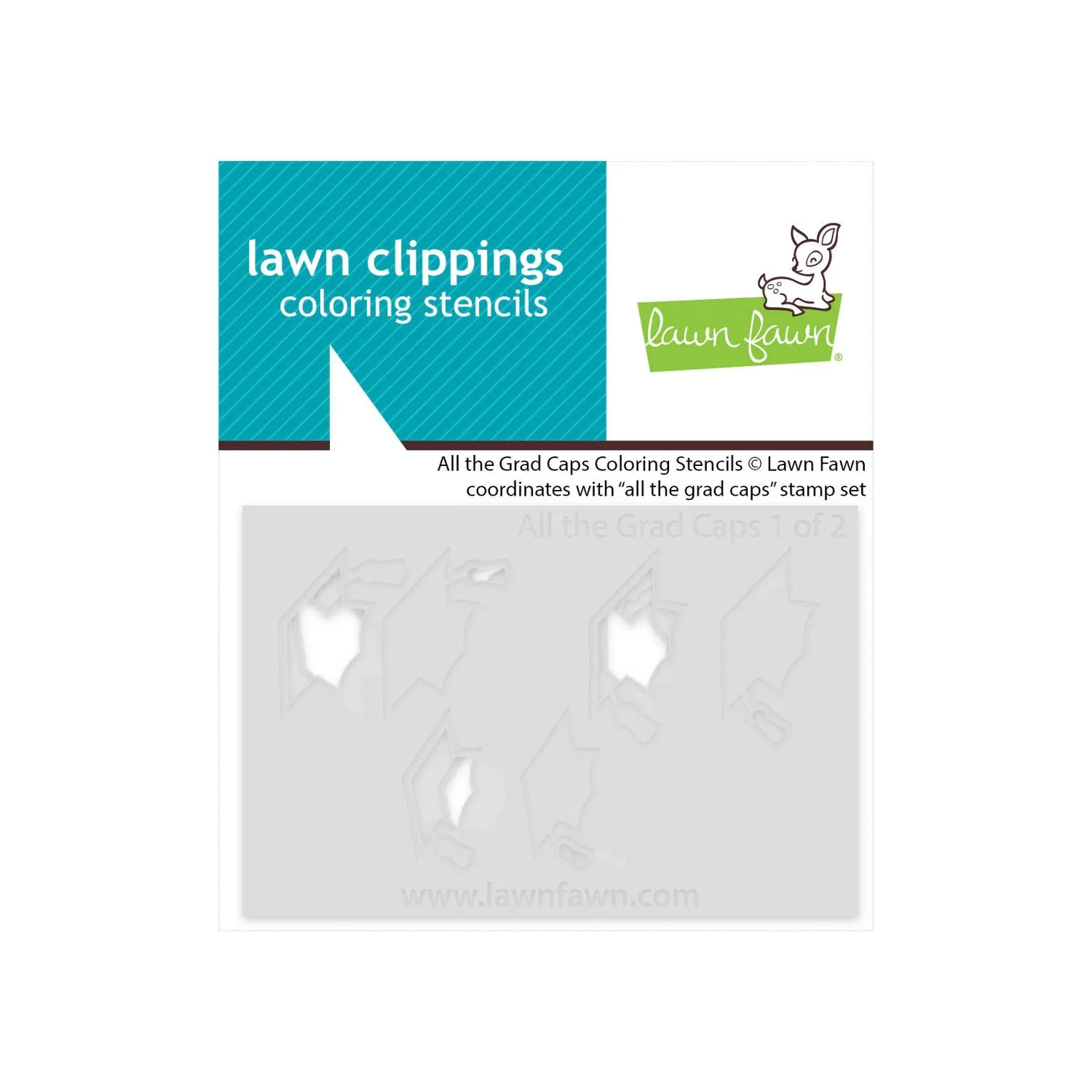 Lawn Fawn All The Grad Caps Stencils
