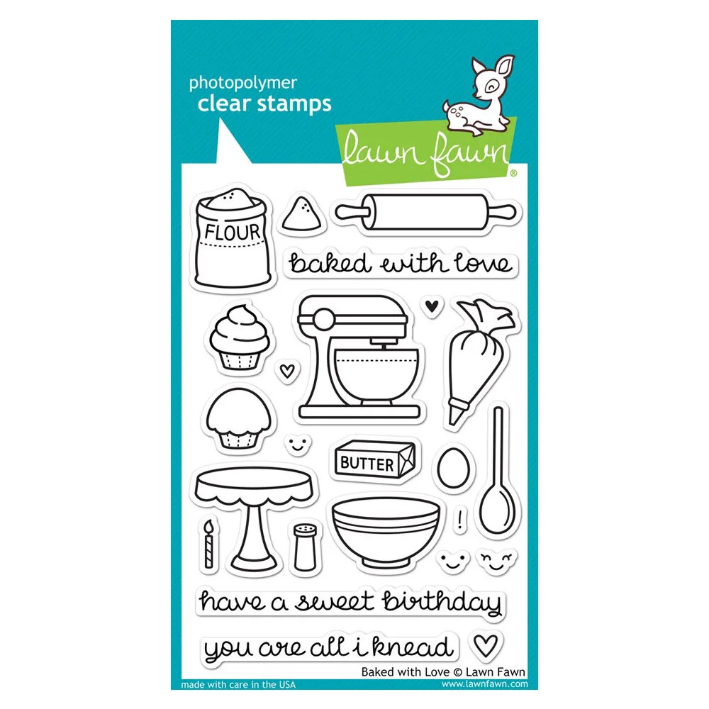 Lawn Fawn Clear Stamps Baked With Love