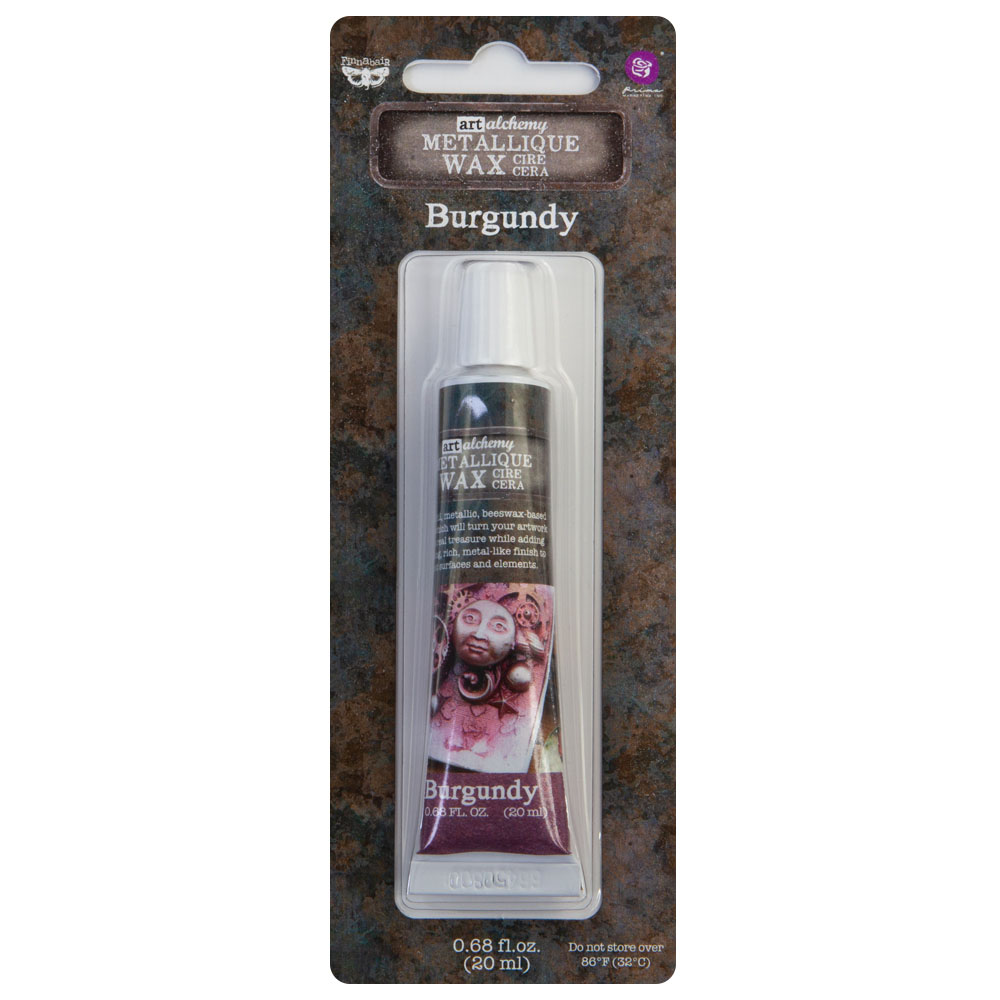 Prima Finnabair Art Alchemy Metallique Wax Burgundy