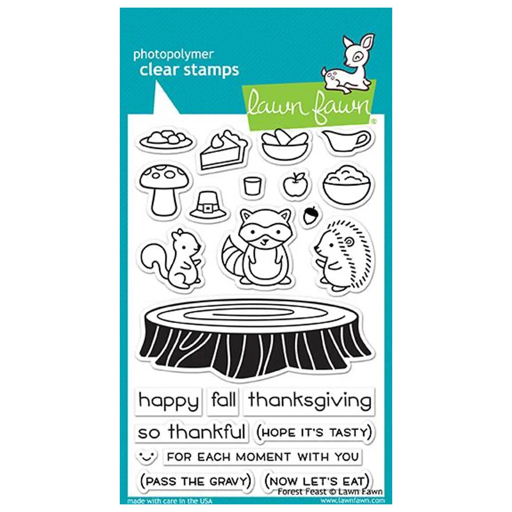 Lawn Fawn - Clear Photopolymer Stamps - Forest Feast