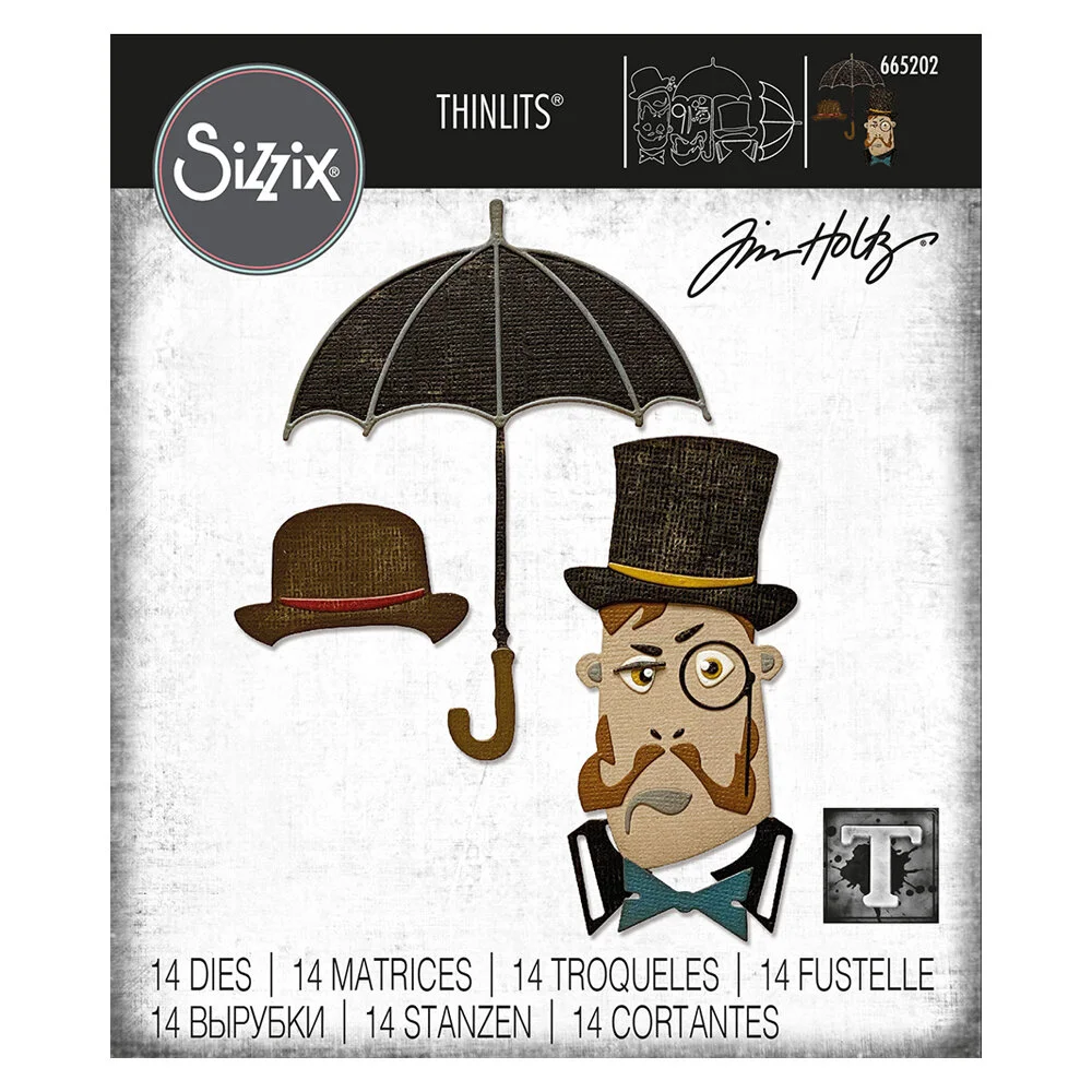 Tim Holtz Sizzix Thinlits Dies - The Gent