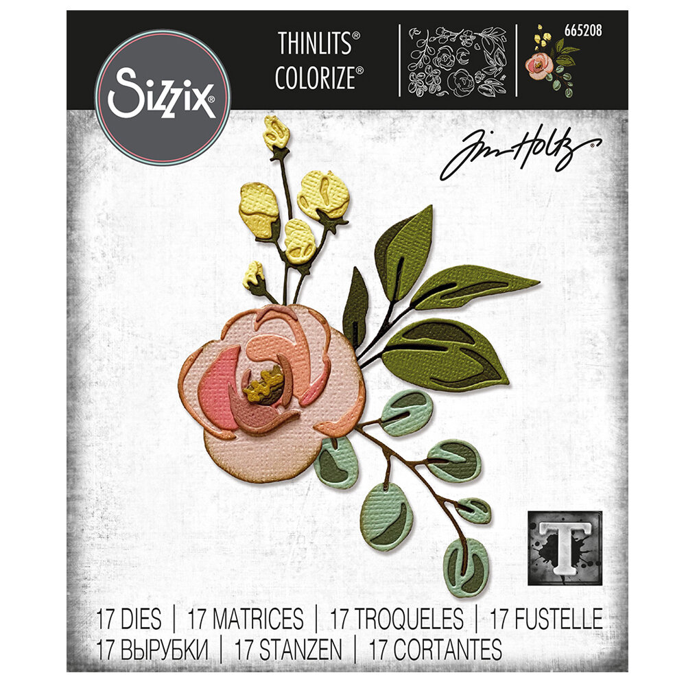 Tim Holtz Sizzix Thinlits Dies - Bloom Colorize