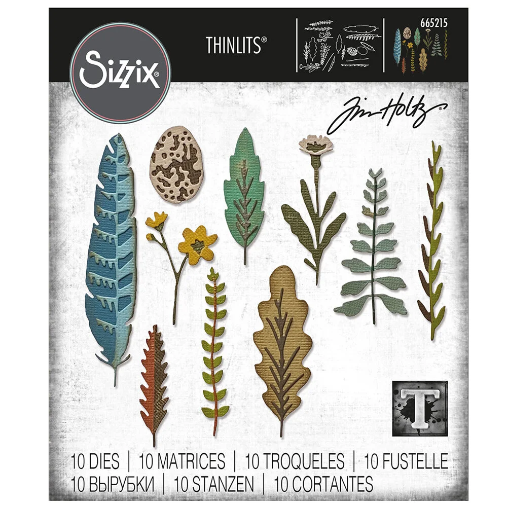 Tim Holtz Sizzix Thinlits Dies - Funky Nature