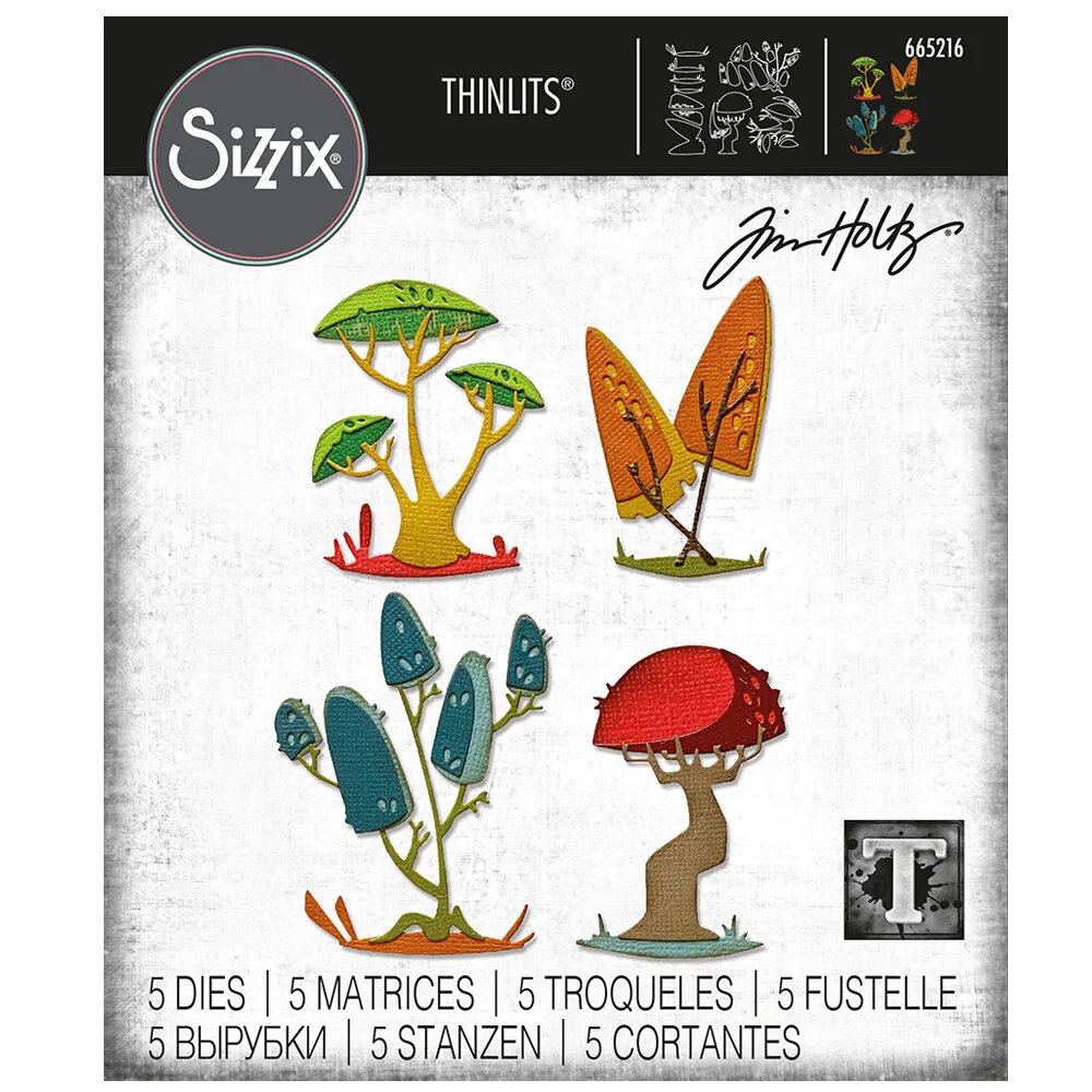 Tim Holtz Sizzix Thinlits Funky Toadstools