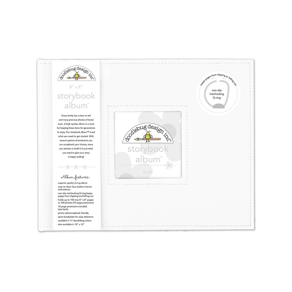 Doodlebug 8x8 Storybook Album Lily White