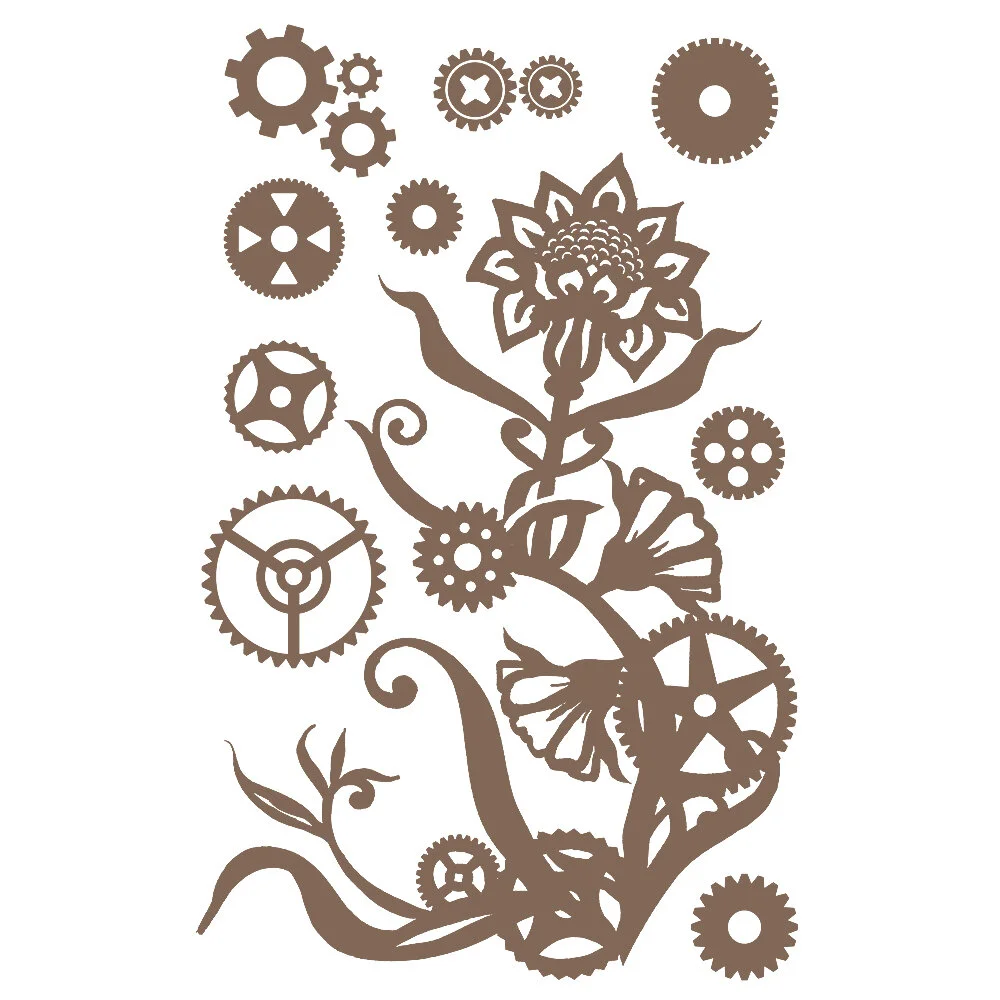Finnabair - Decorative Chipboard - Steampunk Flowers