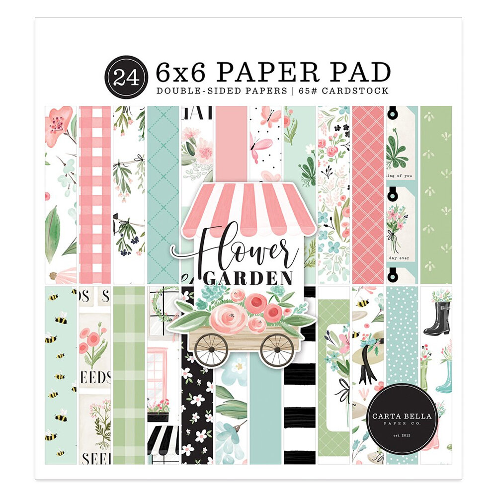 Flower Market 12x12 Collection Kit Papers Echo Park Stickers Garden 