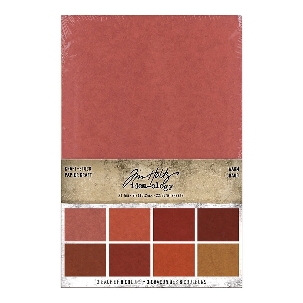 Idea-ology - Tim Holtz - 6 x 9 Kraft Stock - Warm 
