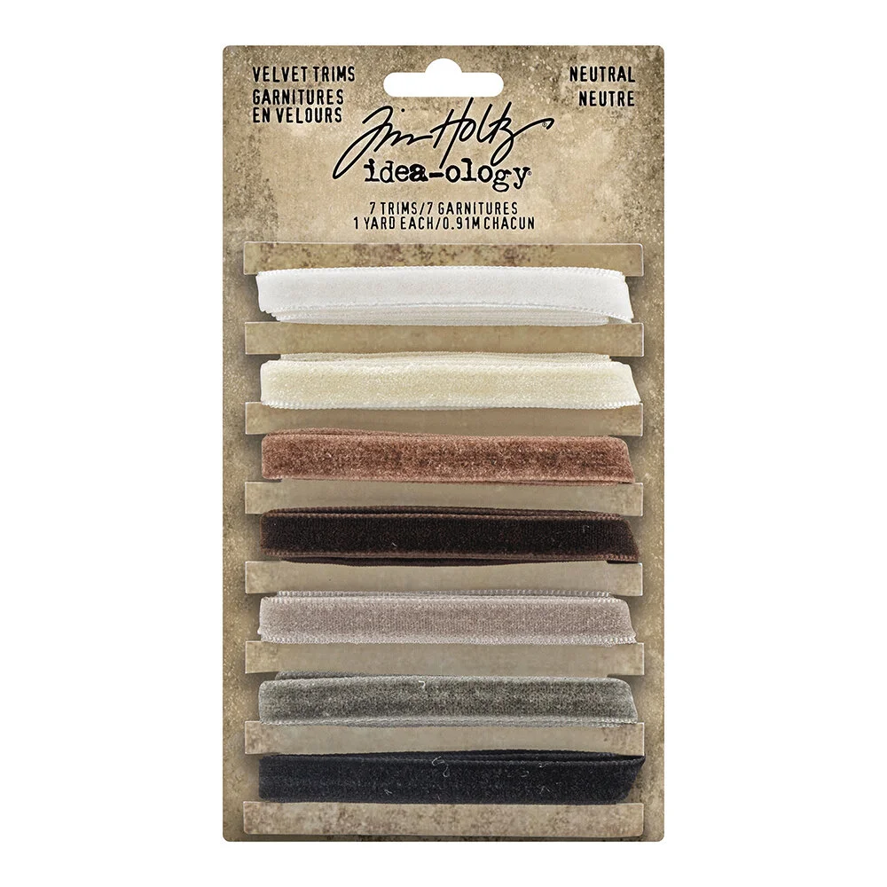 Idea-ology - Tim Holtz - Velvet Trims - Neutral 