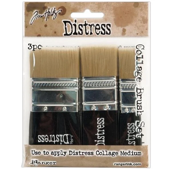 Tim Holtz Distress Collage Brush 3 Pack