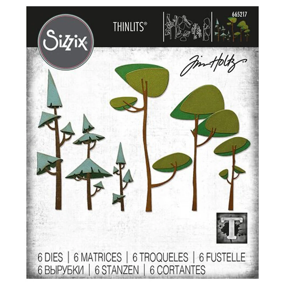 Tim Holtz Sizzix Thinlits Funky Trees