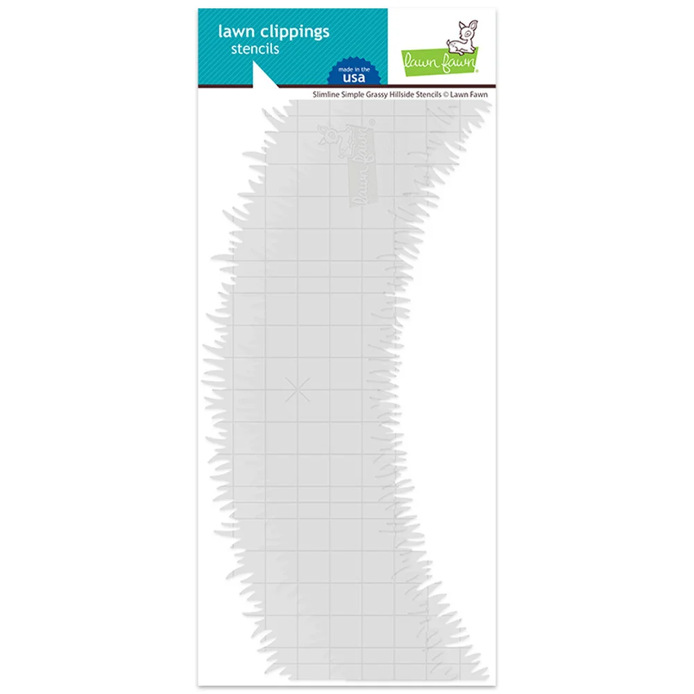 Lawn Fawn - Lawn Clippings - Slimline Grassy Hillside Stencils