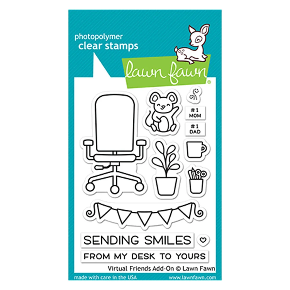 Lawn Fawn - Clear Stamps - Virtual Friends Add-On