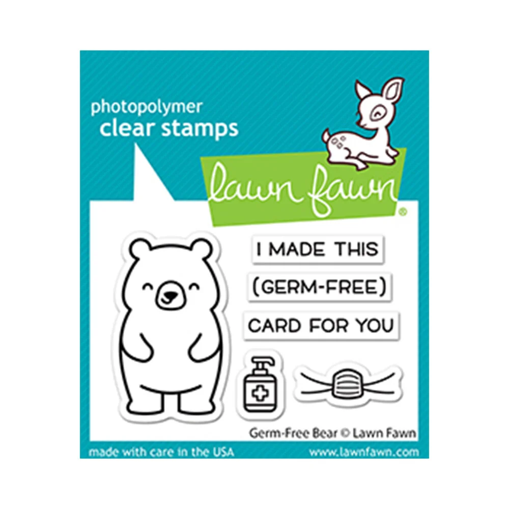 Lawn Fawn - Clear Stamps - Germ Free Bear
