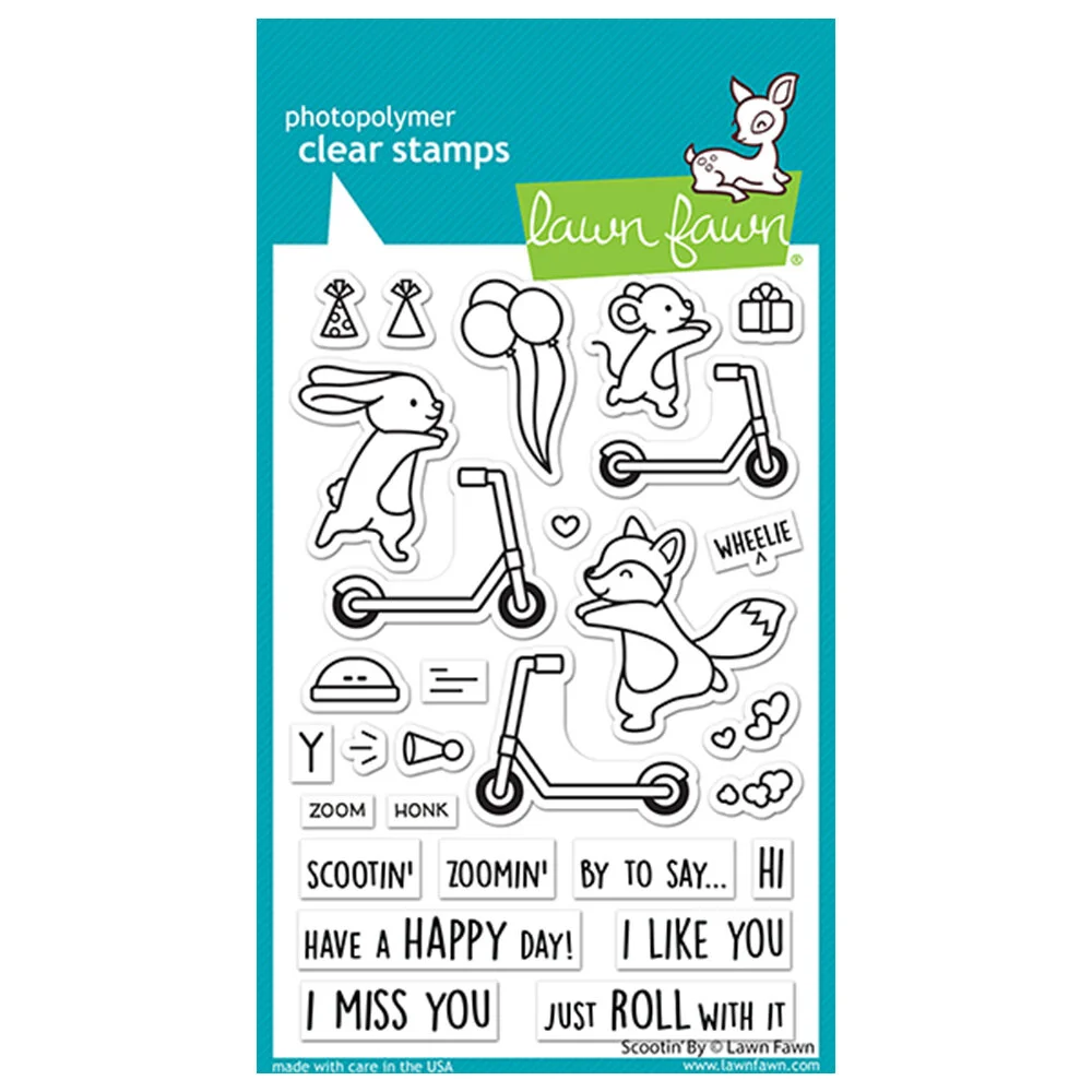 Lawn Fawn - Clear Stamps - Scootin' By