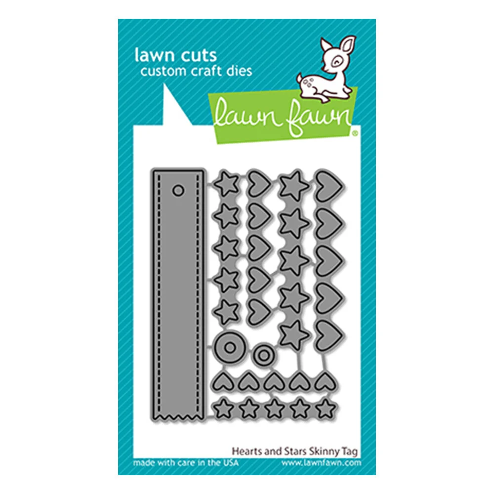 Lawn Fawn - Lawn Cuts - Hearts &amp; Stars Skinny Tag