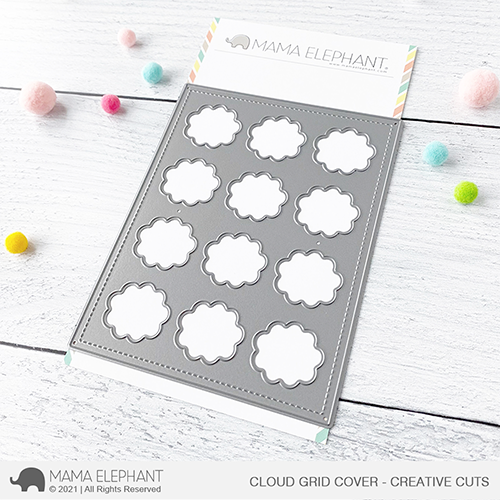 Mama Elephant - Cloud Grid Cover Die