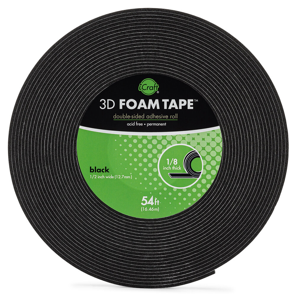 Thermoweb - 3D Foam Tape Black .5"s