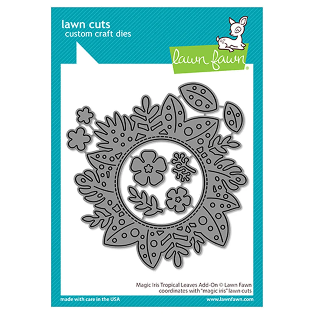 Lawn Fawn - Magic Iris Tropical Leaves Add On