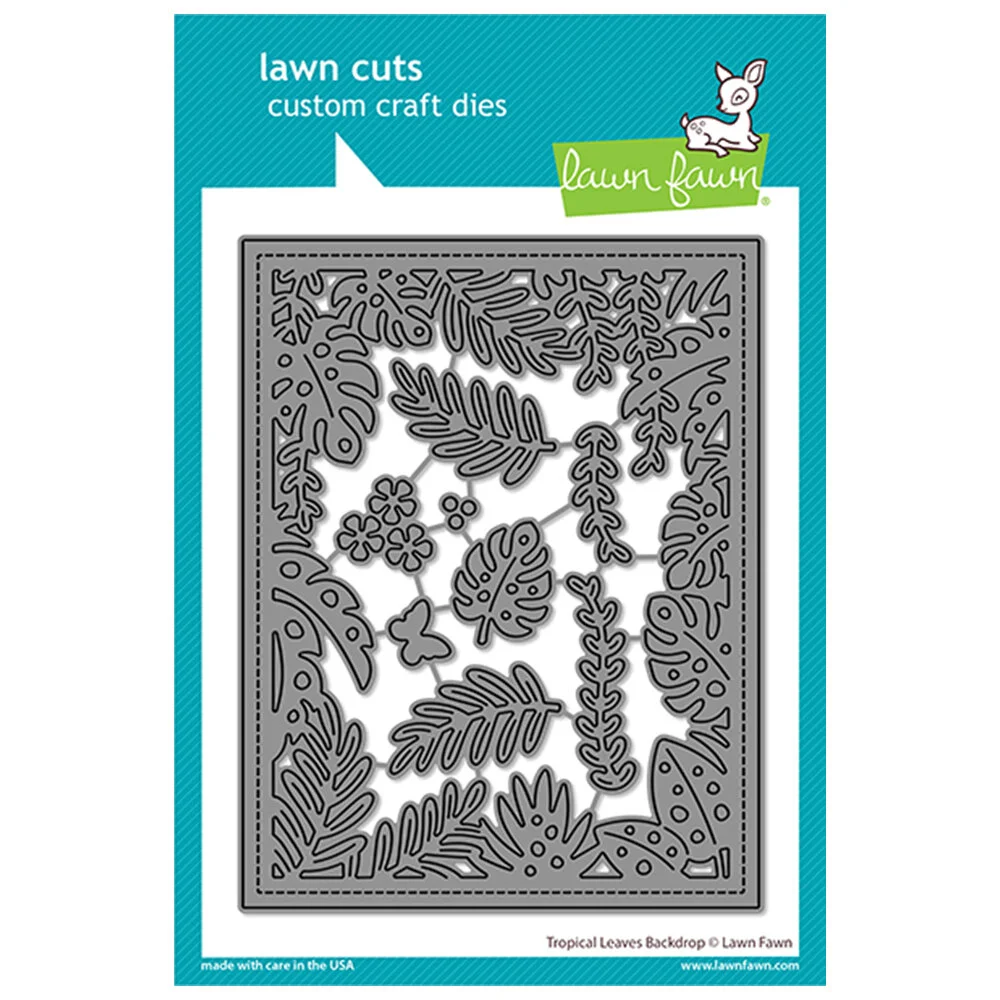 Lawn Fawn - Tropical Leaves Backdrop Die