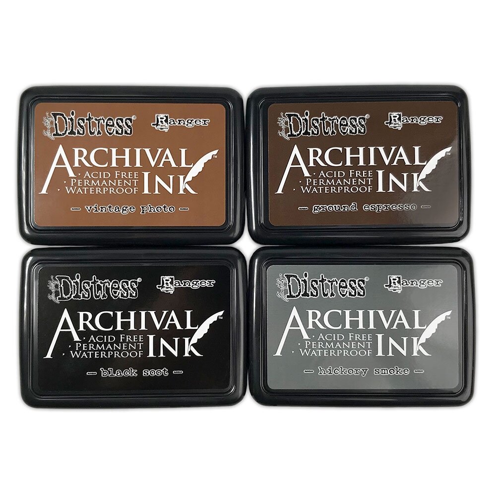 Tim Holtz Basics Distress Archival Ink 4 Pack