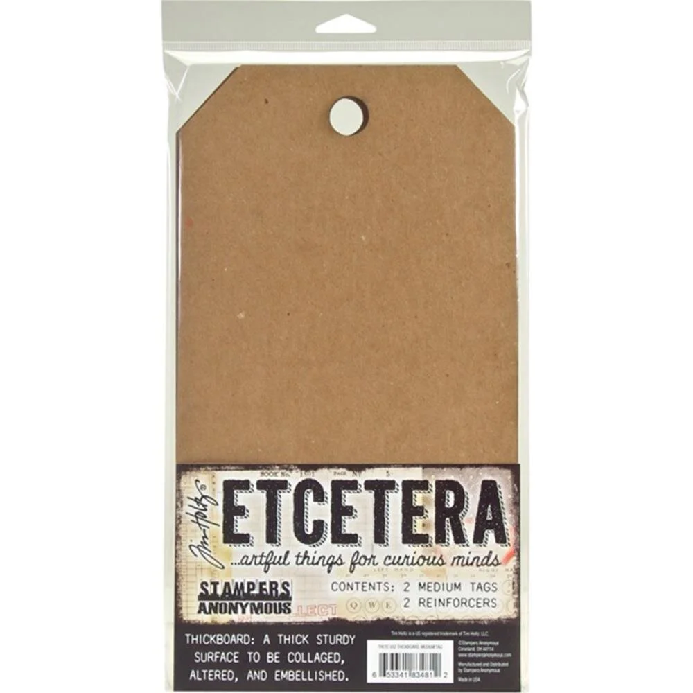 Tim Holtz - Etcetera Medium Tag - 6.5" x 12"