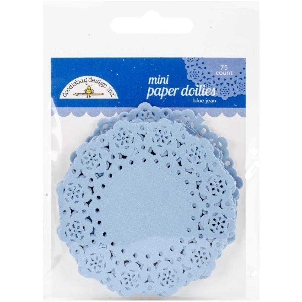 Doodlebug Mini Paper Doilies - Blue Jean