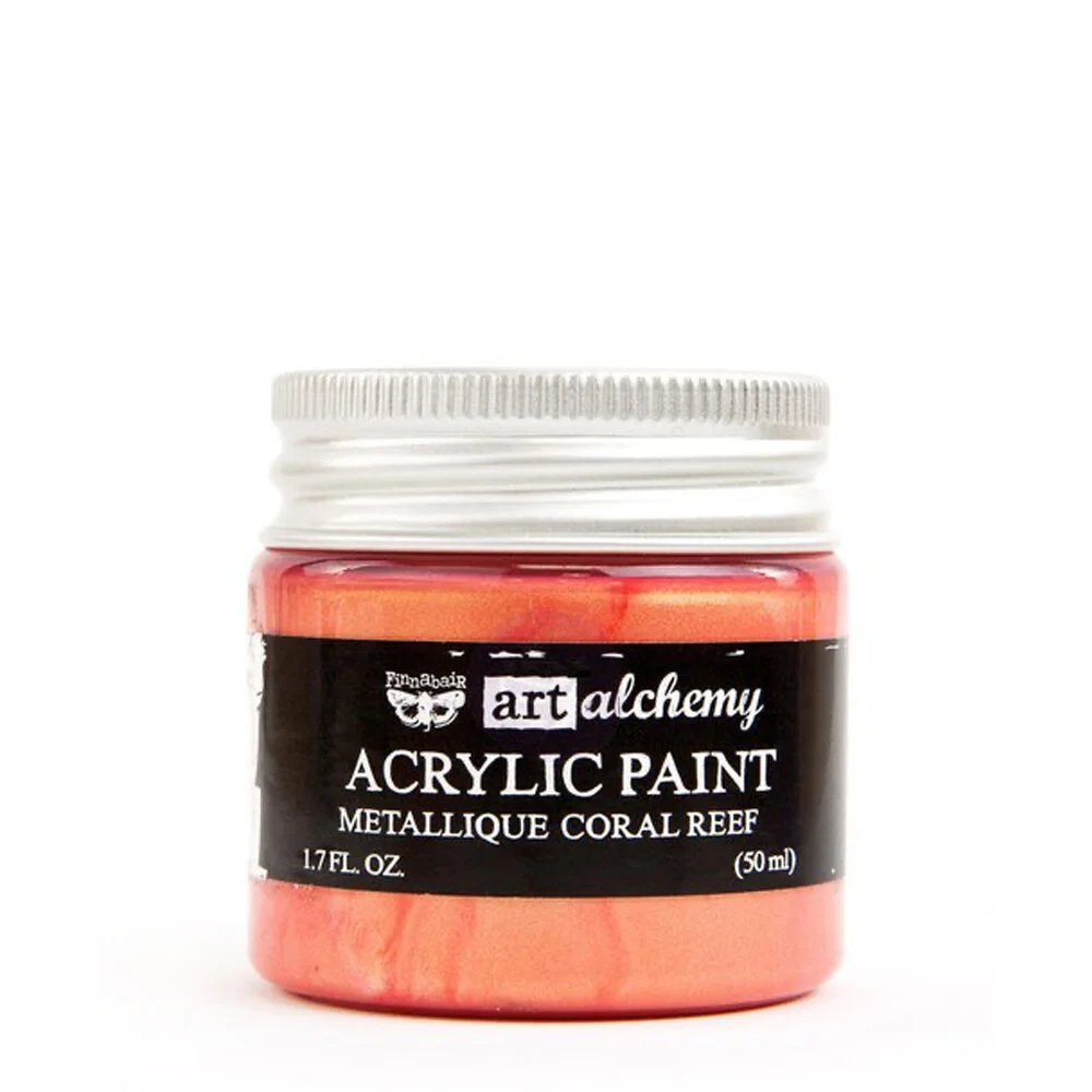Prima - Finnabair - Art Alchemy - Acrylic Paint - Metallique - Coral Reef