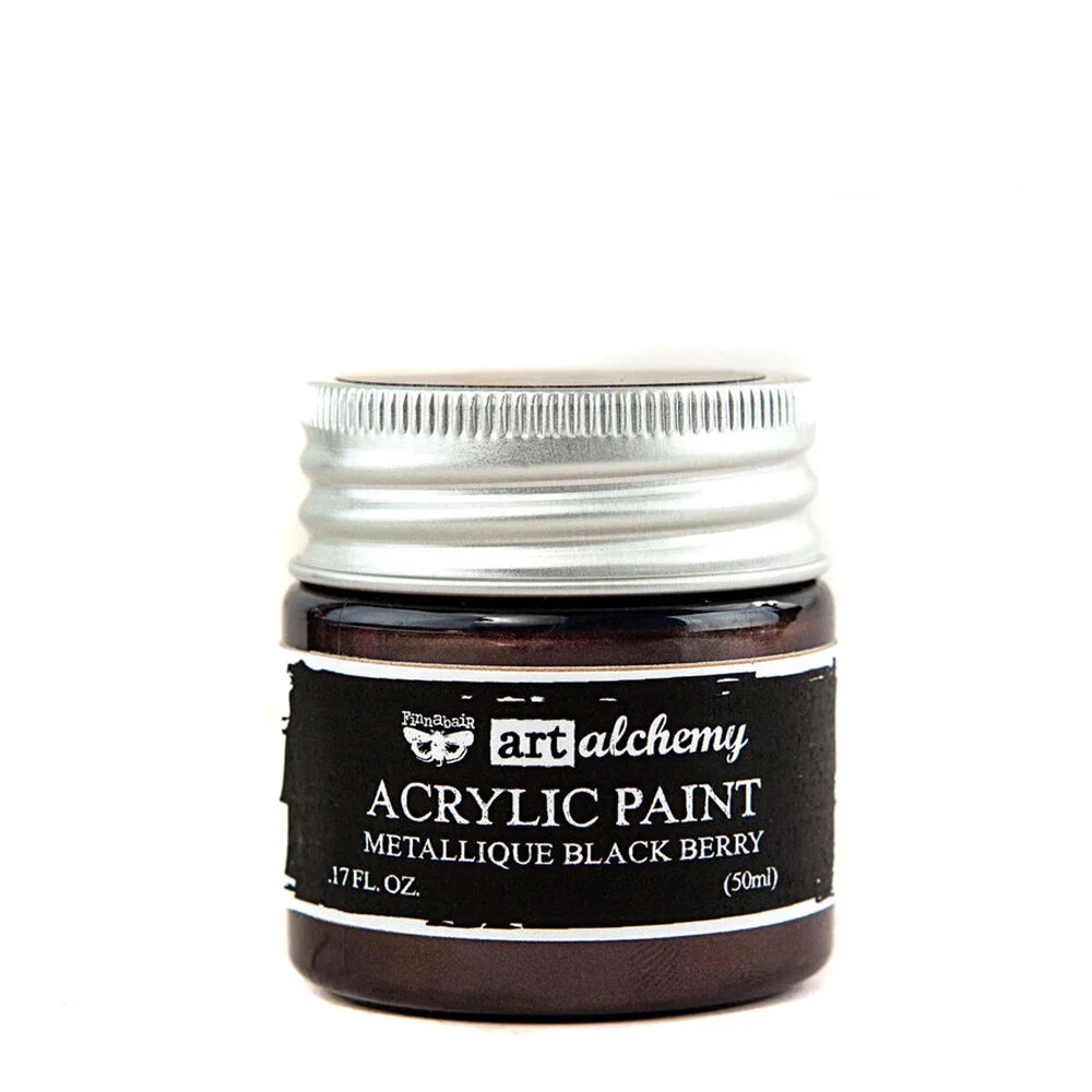 Prima - Finnabair - Art Alchemy - Acrylic Paint - Metallique - Blackberry