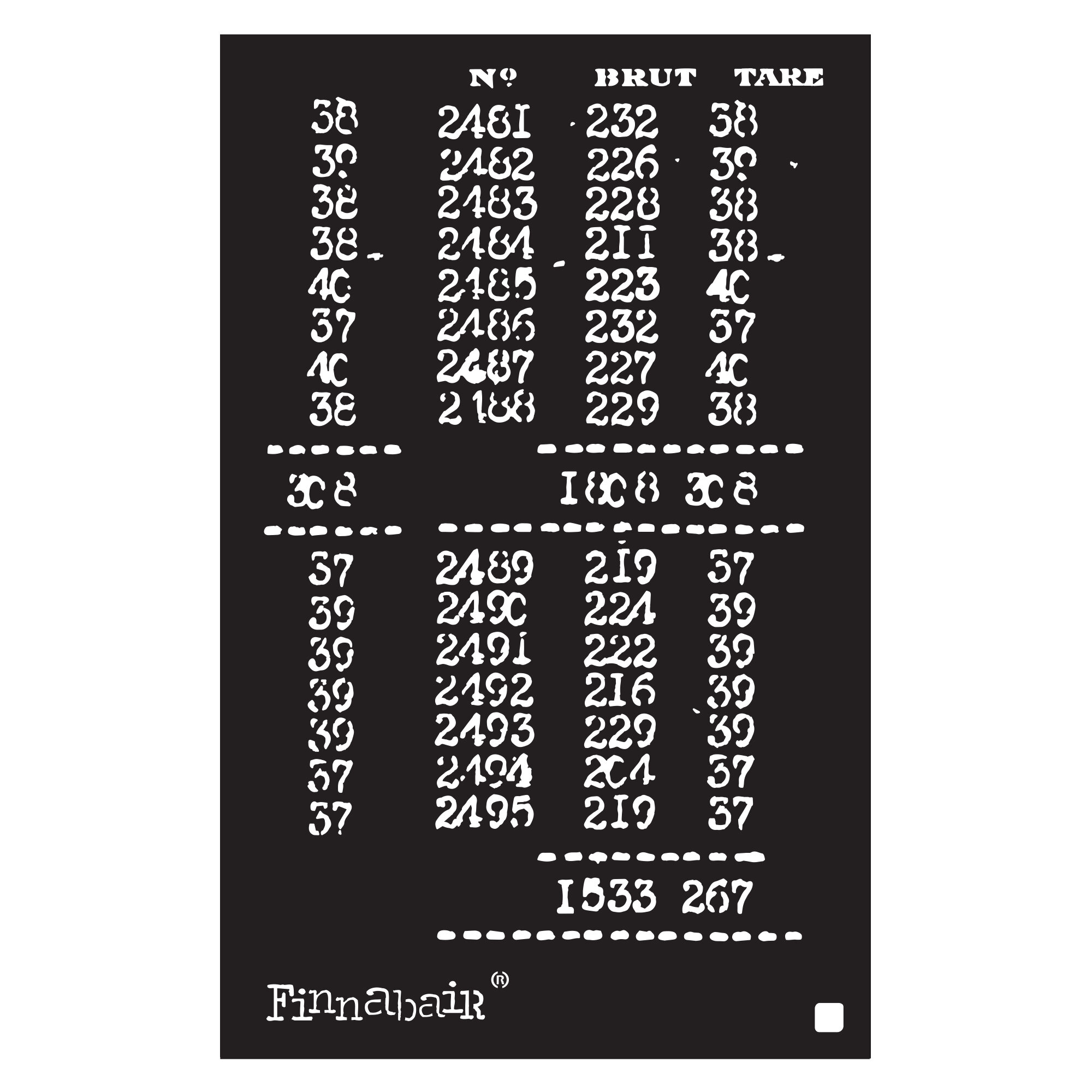 Finnabair Stencil - Book Of Numbers