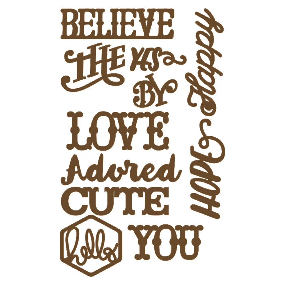 Prima Laser Chipboard - Loved &amp; Adored