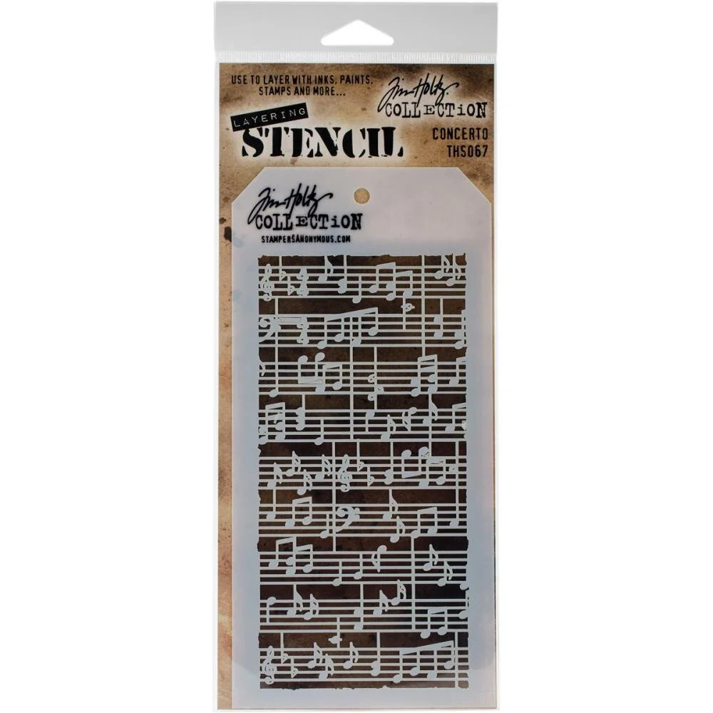 Tim Holtz Stencil - Concerto