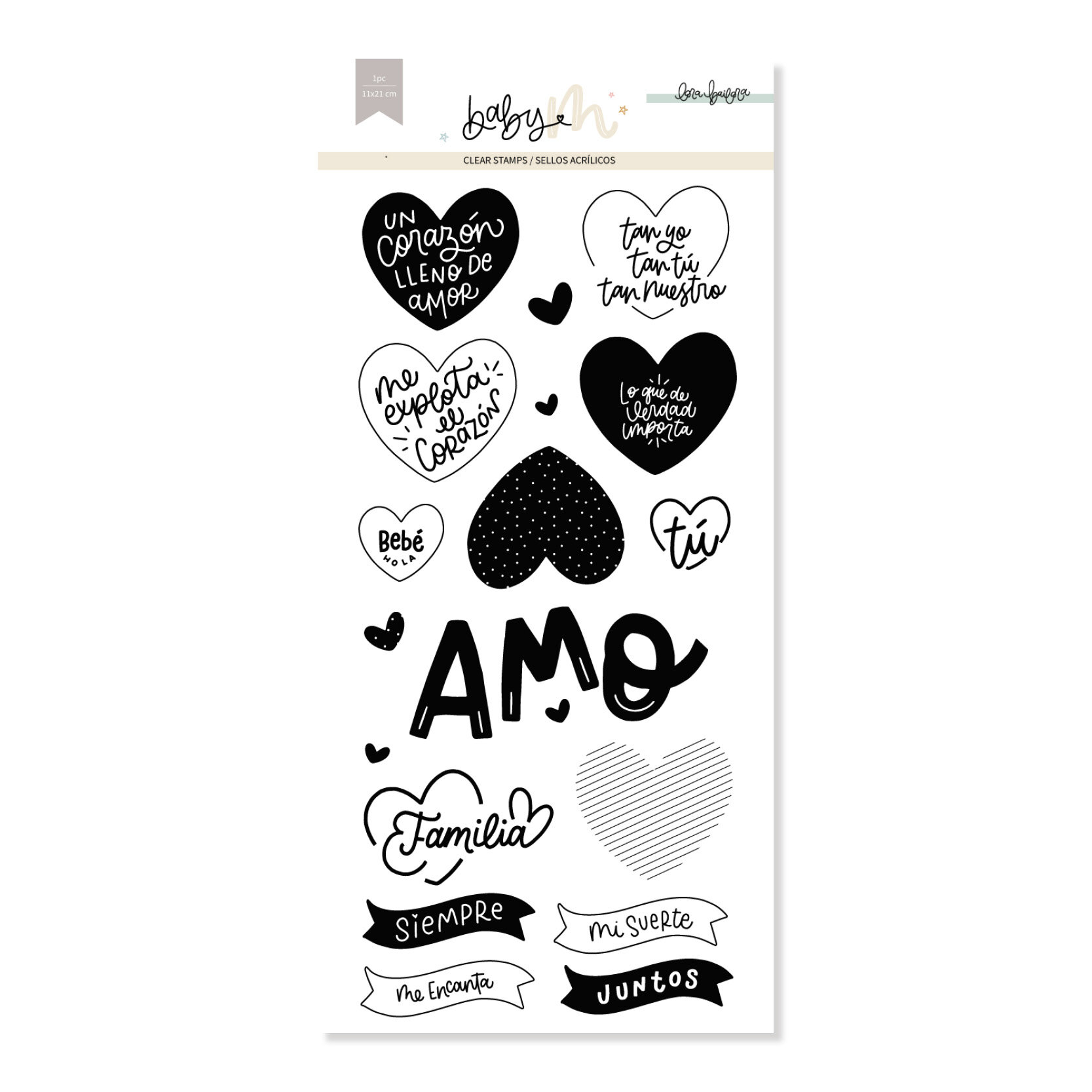 Lora Bailora - Baby M Collection - Acrylic Stamp Amo