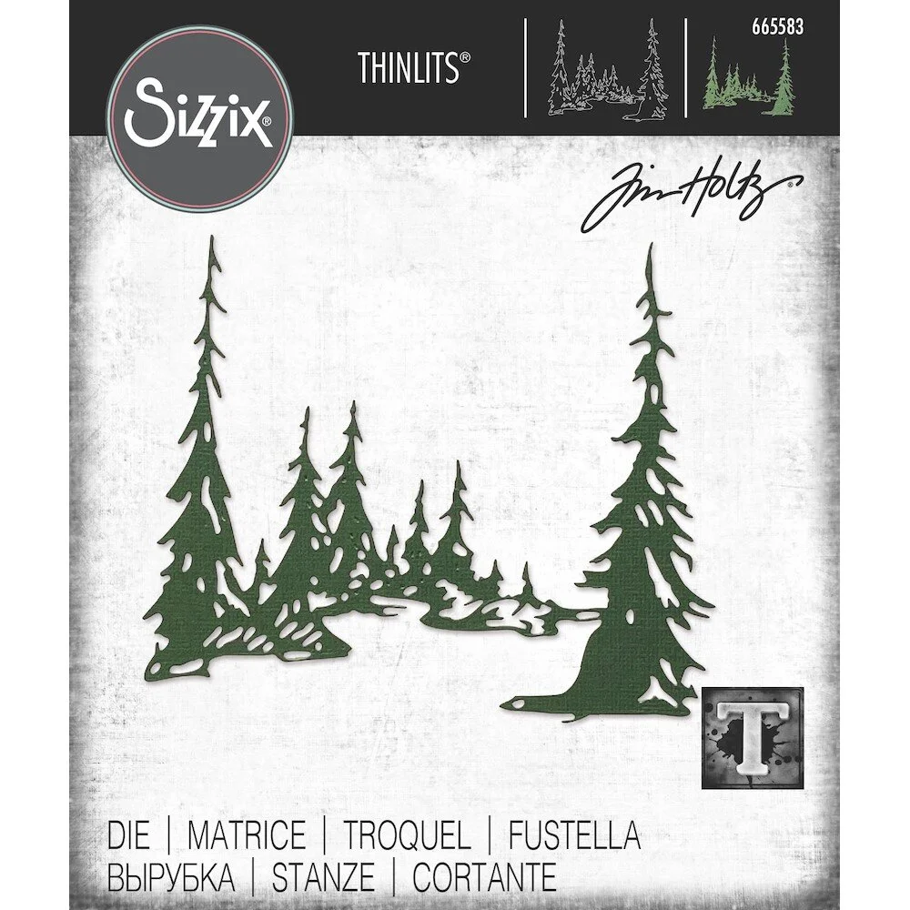 Tim Holtz Sizzix Tall Pines Thinlits Dies