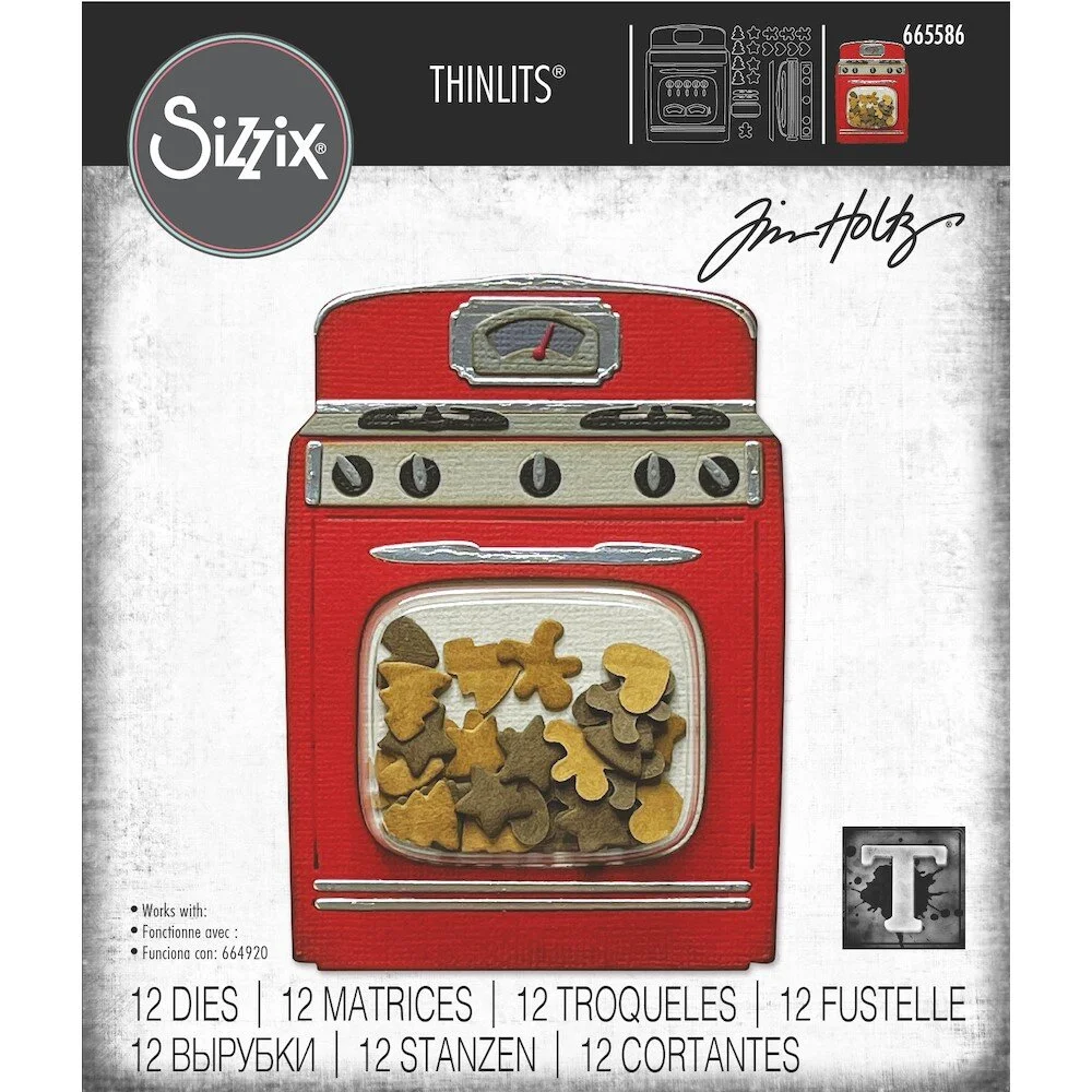 Tim Holtz Sizzix  Retro Oven Thinlits Dies