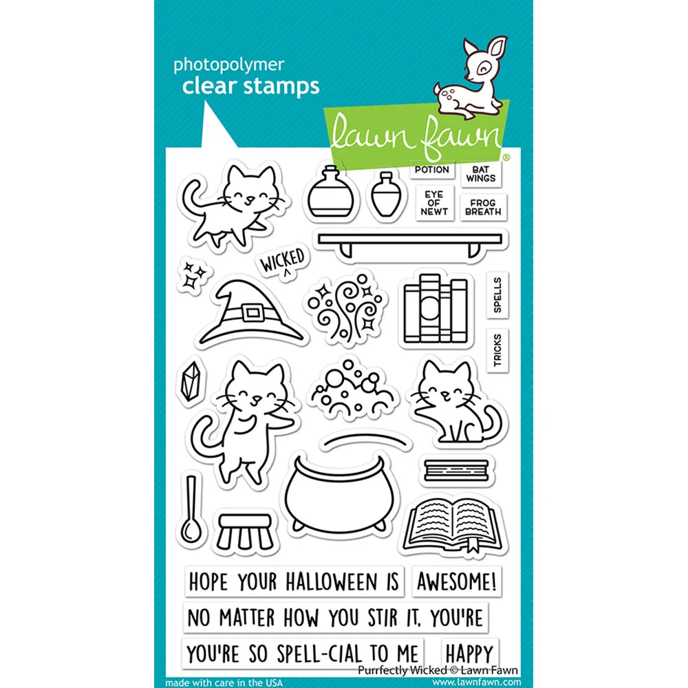 Lawn Fawn - Clear Stamps - Purrfectly Wicked