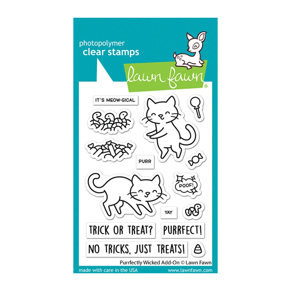 Lawn Fawn - Clear Stamps - Purrfectly Wicked Add-On