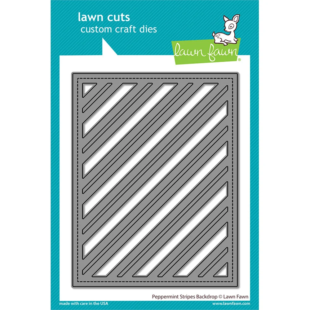 Lawn Fawn - Lawn Cuts - Peppermint Stripes Backdrop