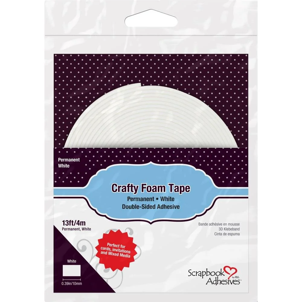Scrapbook Adhesives Crafty Foam Tape Roll White .375"