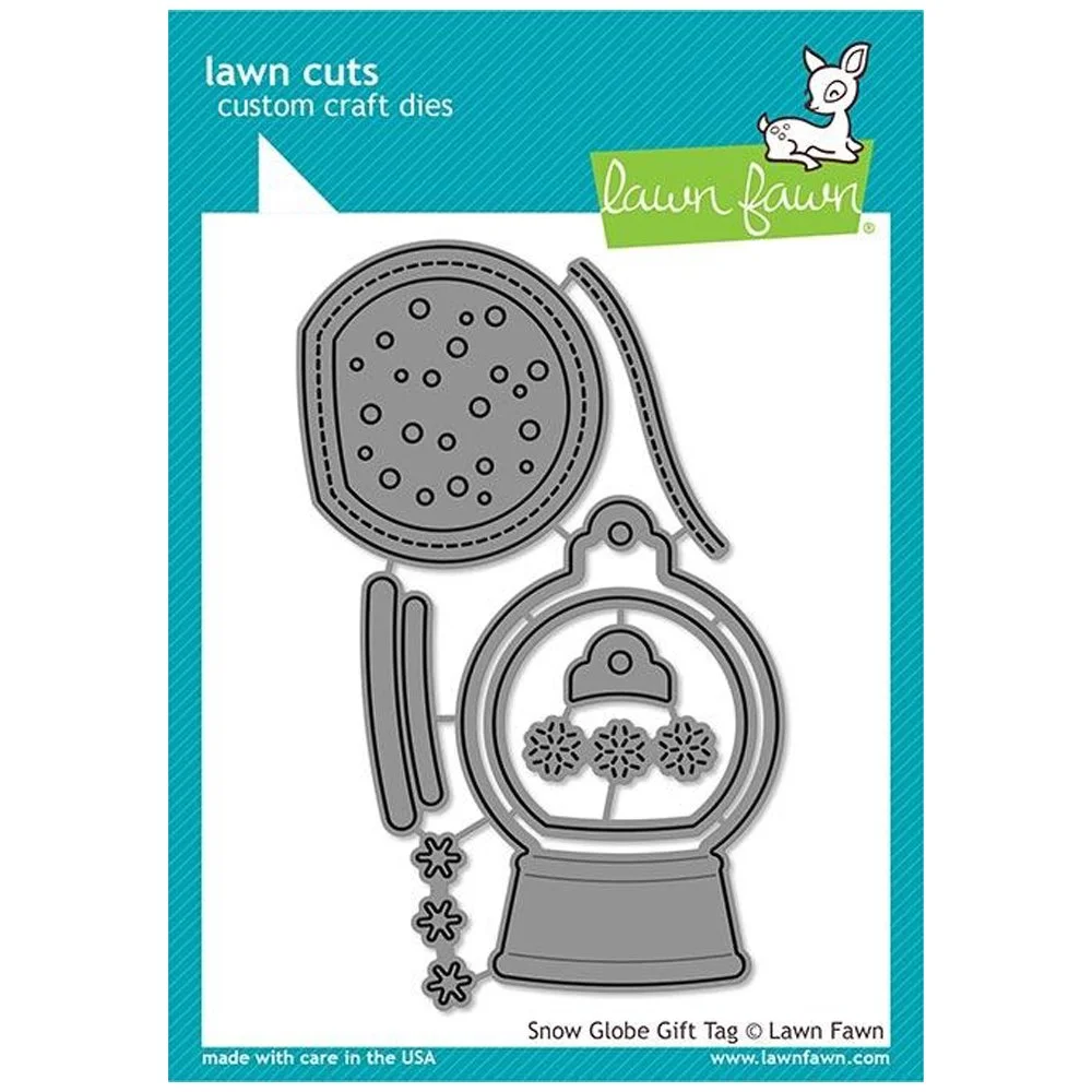 Lawn Fawn - Lawn Cuts - Dies - Snowglobe Gift Tag