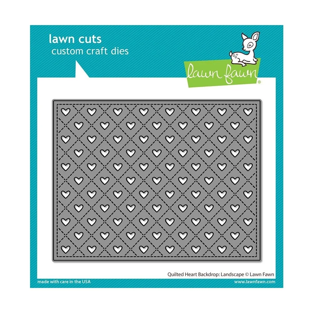 Lawn Fawn- Lawn Cuts - Quilted Heart Backdrop: Landscape